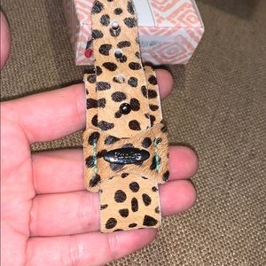 New in box Plunder Cheetah print cuff bracelet